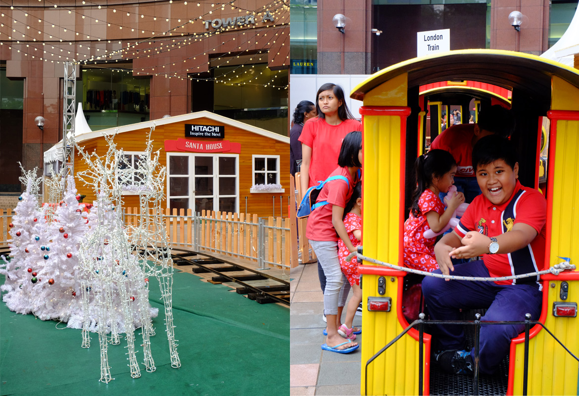 Children were free to take unlimited fun rides at the village.